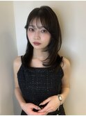 【AYAKI】ミディアムレイヤー顔まわりカット