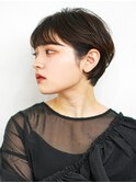 丸みショート・ボブ/丸顔/前髪あり/絶壁解消/40代/30代/長め