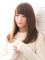 エルデ ナインズ ヘアー スタンド 川口店(elde 9's HAIR STAND)&nbsp;49モーブカラー&セミウェットなワイドバングなくびれミディ 川口