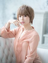 オーロ 宝塚店(ORO)&nbsp;厚めバングの柔らかクラシカルベージュショート