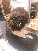 ふじゆきアレンジ ふわっと立体感あるまとめスタイル♪/シニヨン