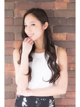 ヘアーズ ロッソ テラス(hair's ROSSO TERRACE) 【鶴見】センターパート 無造作 カール ロング☆[30代40代50代]