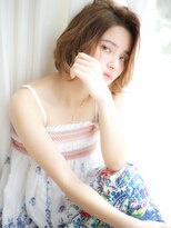 マイラ 銀座(myla)&nbsp;耳かけ大人可愛いツヤ小顔ひし形ウェーブショートボブ20代30代40