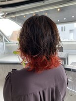 タイドヘアー(tide hair) [rio color]ウルフ×裾レッド
