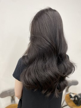 ピープスアンドスー 表参道 渋谷(Peeps&Suu.) アッシュブラック顔周り小顔レイヤー髪質改善透明感カラー