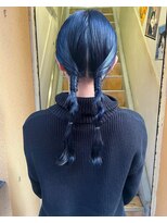 ロチカバイドールヘアー 心斎橋(Rotika by Doll hair) navy color × twin arrange