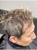 【解説】白髪隠しメッシュビジネスカジュアル刈り上げ短髪