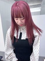 イロウ 天神大名店(IROW)&nbsp;ケアブリーチ　ピンクカラー　姫カットレイヤー【天神大名】