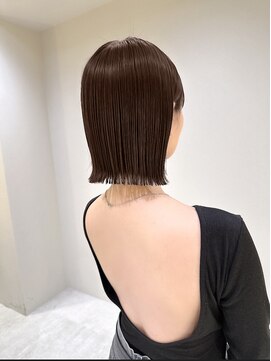 サンド 名古屋(sand) ボブ/レイヤーカット/髪質改善/ウェットヘア/オリーブベージュ