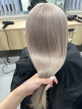 ペレ 渋谷(PELE) h_ デザインカラー/レイヤーカット/ウェットヘア/ベージュ