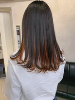アールプラスヘアサロン(ar+ hair salon)&nbsp;【インナーカラーアプリコットオレンジ】