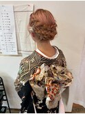 編み込みヘアセット