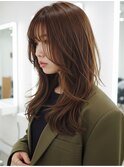 美髪/ワイドバング/レイヤーカット/くすみベージュ/新小岩駅
