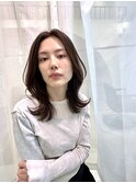 似合わせ小顔外ハネミディアムレイヤーカット