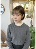 20代30代女性に大人気のオリーブブラウンカラー/ショートボブ