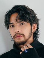シャドウパーマ毛流れヘアセンターパートニュアンスパーマ原宿