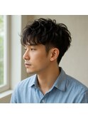 SOUPREX大人メンズ ツーブロック無造作パーマ 20代 30代 40代