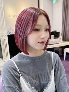 ハピネス 河原町店(Happiness) 顔まわりカット ブリーチなしダブルカラー 京都美容室 進詩織