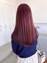 アム(am)&nbsp;ブリーチなしダブルカラー/ダークレッド/ストレート