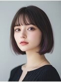 インナーカラー×美髪ボブ/韓国/髪質改善/ブリーチ/学割U24