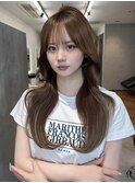 韓国レイヤーウェーブヘア顔周り髪質改善銀座