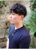 フェザーパーマセンターパート韓国ニュアンスパーマ