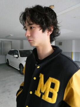 大人メンズウルフ×アクティブパーマ