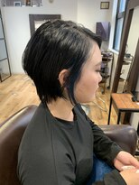 お～るうぇいず(always)&nbsp;大人美人ショートイヤリングカラーダークネイビーブルー20代30代
