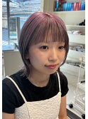 【ローライト】ピンクベージュ×ブラウン