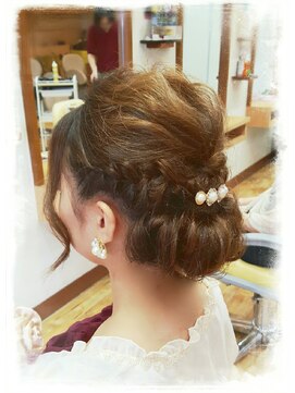 ジークス(zeax) 編み込みパーティーアップ