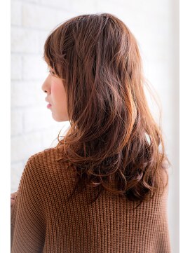 エルデ ナインズ ヘアー スタンド 川口店(elde 9's HAIR STAND) 76モーブカラーのワイドバングで大人かわいいくびれミディ 川口