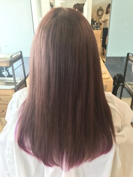 サロン マーニ(salon m ni) マロンブラウンとインナーカラーのグレープのロングスタイル