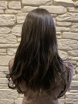 ノイ(neu) カーキグレージュ×ゆるふわロング【静岡/静岡駅】