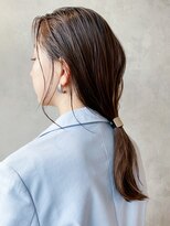 アイティー バイ アルバム 中野店(IT by ALBUM) ローポニーアレンジ_オリーブカラーハイライトカラー_ba296761