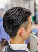  かき上げヘアアップバング濡れ髪ソフトツーブロック30代40代