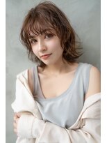 オースティン 調布アミックス(AUSTIN)&nbsp;大人かわいい前髪セシルカットココアブラウンフリンジウェーブ