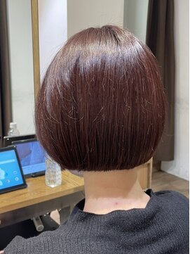 ヘアリゾート粋 新宿三丁目本店 マッシュボブ_ピンクカラー◎30代40代/大人可愛い/渡部