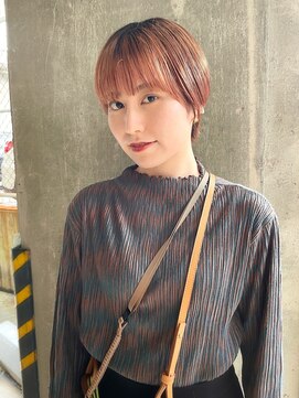 ニューポリシー(NEWpOLICY) マッシュショート/サーモンピンクカラー