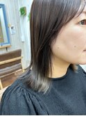 #切りっぱなし#ロブ#インナーカラー
