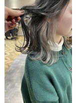 ロンドルーチェ 心斎橋(Lond luce)&nbsp;ダークアッシュ/ミディアムレイヤーカット［髪質改善/縮毛矯正］