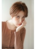 くびレイヤーエモージュグレージュカラーくびれショート【立川】