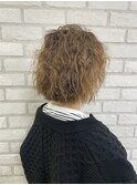 無造作パーマ×ボブっぽショート
