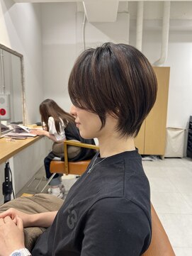 ネイロ 錦糸町(NeiRo) 魅力倍増カールセミディシアーカラーダークアッシュショートヘア