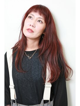 モディッシュ(modish beauty) ショートバング赤髪