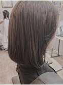 ベージュブラウン ボブ