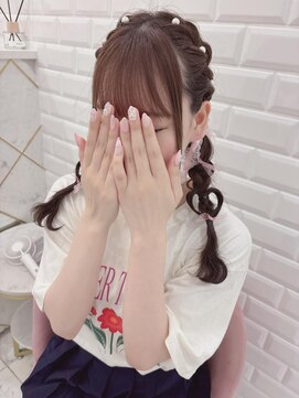 リルミー(Lilme) 編み込みおさげハートツイン*まゆ