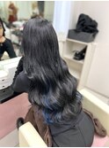 【エクステ】ブルーブラック/インナーカラー/エクステ専門店大阪