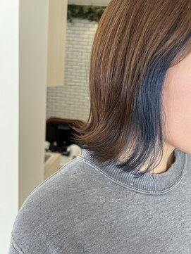 アドラーブル はなみずき店(adorable) 20代30代大人可愛いインナーブリーチあり切りっぱなしボブ