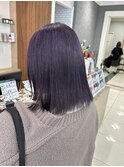 髪質改善酸性ストレート　ムラサキカラー