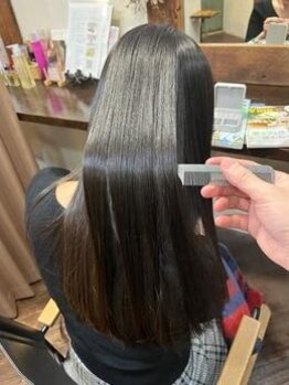 テント(tento)の写真/クセや広がりが気になる方も自然なストレートで毎朝のお手入れもラクに♪柔らかさのある扱いやすい髪へ◎